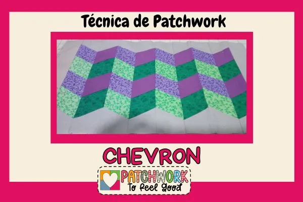 Patchwork Chevron con figuras en zig zag
