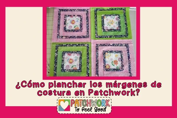 Labor de patchwork por el revés mirando los márgenes de costura