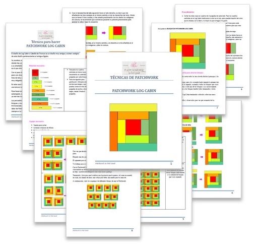Muestra del Manual para elaborar Patchwork Log Cabin clásico