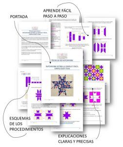 Muestra del procedimiento para hacer una Estrella de Patchwork