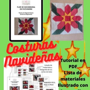 Contenido del PDF para hacer una Flor de Nochebuena en patchwork