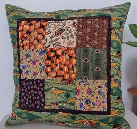 Cojín decorativo de patchwork de otoño