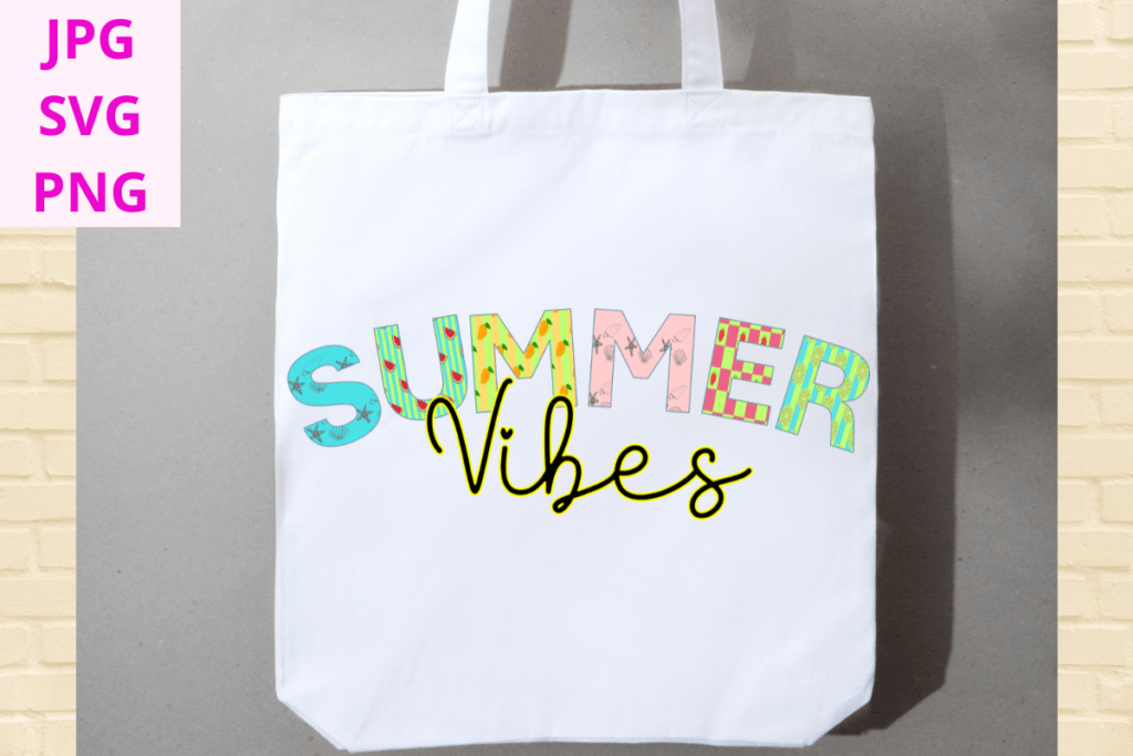 Gráfico SUMMER Vibes impreso en bolsa
